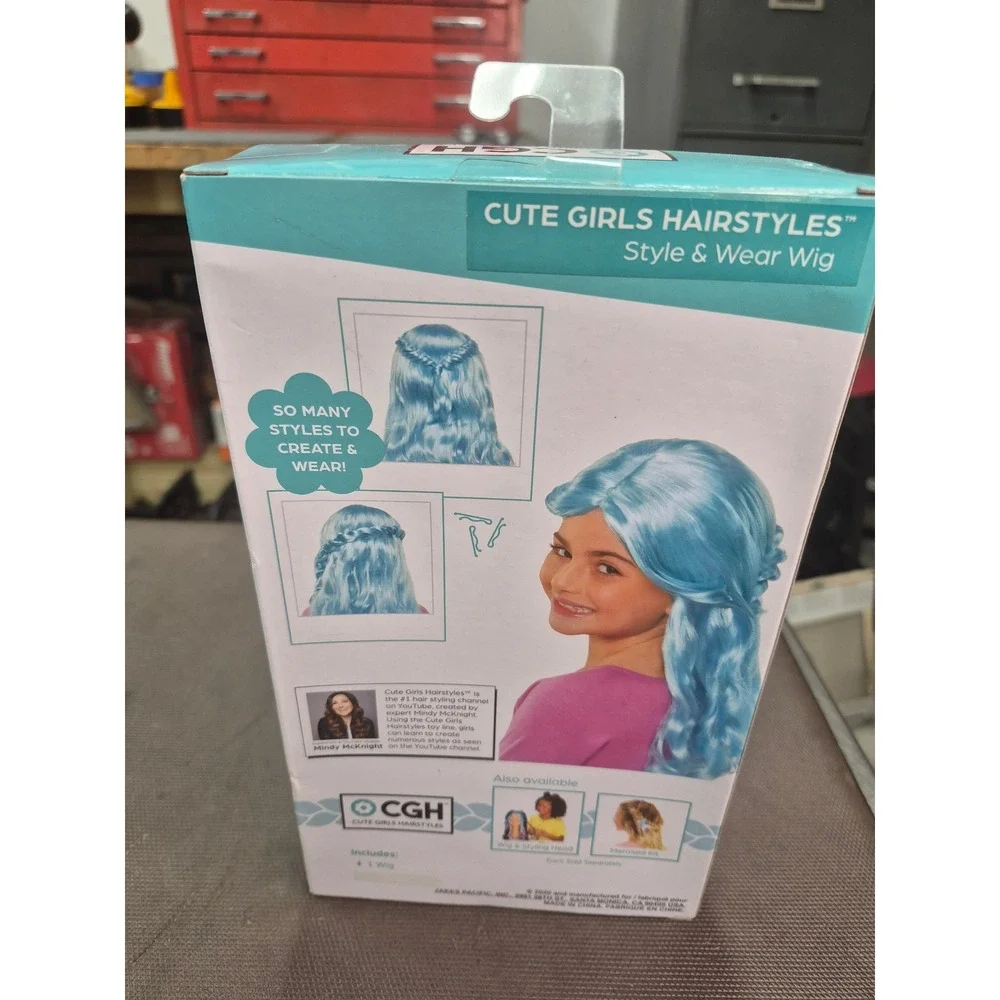 Cute Girls Hairstyles Style & Wear Wig Mindy McKnight Blue New in‎ Box